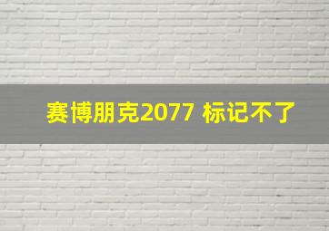 赛博朋克2077 标记不了